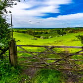 A gateway of Yorkshire, over The Howardian Hills an Area of Outstanding Natural Beauty in North Yorkshire in the direction of the Vale of York from the top of Terrington Bank.