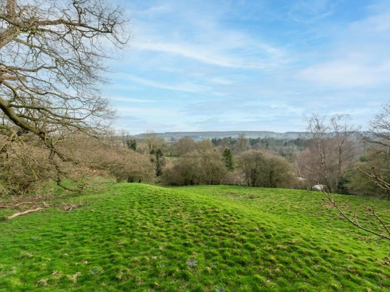 The house has long range rural views