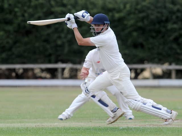 NOT OUT: Callum Oliver scored an unbeaten 60 for Pudsey Congs to earn victory over champions Jer Lane and clinch promotion back to the Bradford Premier League.