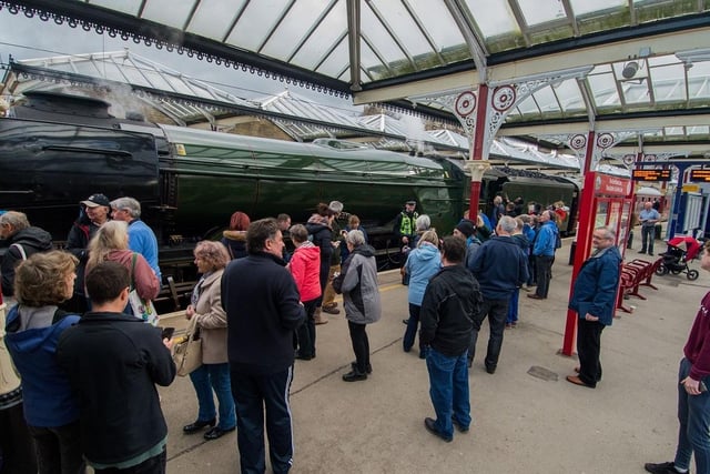 To commemorate the reopening of the Settle to Carlisle line in February 2016, north of Appleby, the Keighley & Worth Valley Railway ran a special train hauled by the Flying Scotsman.