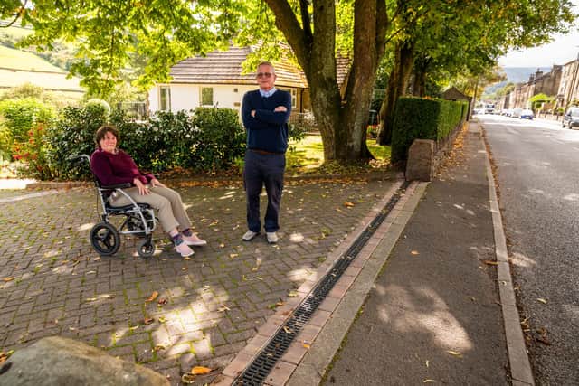 Mr Butterworth has now installed an interceptor drain at the top of his drive which Yorkshire Water has agreed to pay before following The Yorkshire Post's intervention. Picture: James Hardisty.
