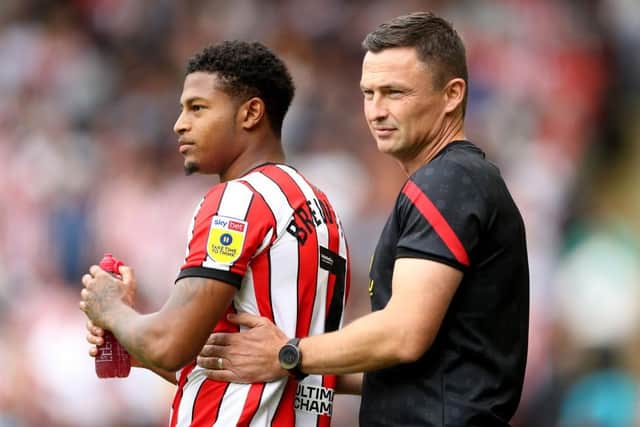 SUPPORT: Rhian Brewster has thanked Sheffield United manager Paul Heckingbottom for his constant encouragement