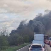 The A1 has been closed in both directions due to a vehicle fire this morning.