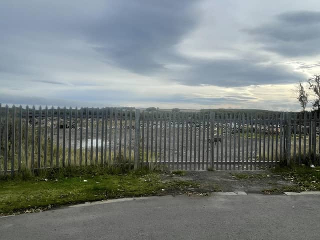 Fencing at the former Greenology plastics recycling site in Liverton Mines, East Cleveland, which could be transformed with new commercial units for businesses to operate in.