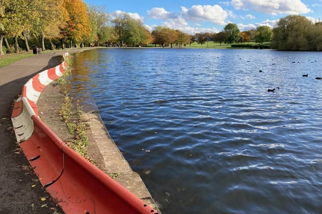 The banks around the lake at Pontefract Park have been eroding for several years.
The public is currently banned from accessing parts of the perimeter as is has become a safety hazard.