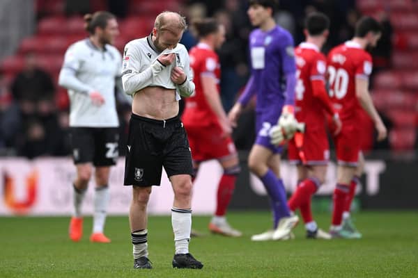 TOUGH GOING: Sheffield Wednesday captain Barry Bannan shows his disappointment after losing to Middlesbrough at the Riverside Stadium on Easter Monday Picture: Stu Forster/Getty Images