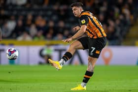 Ozan Tufan scored the opening goal for Hull City against Birmingham City (Picture: Bruce Rollinson)