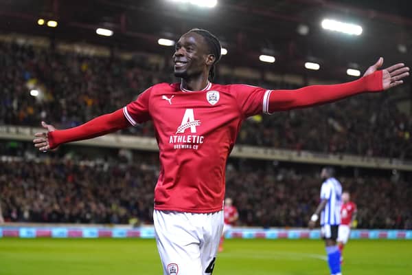 Devante Cole’s sixth goal of the season and a stoppage-time Max Watters strike earned Barnsley a 2-0 win at Sky Bet League One bottom side Cheltenham Town. Image: Tim Goode/PA Wire