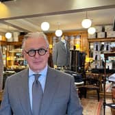 Harrogate’s Jeremy Wood Beaumont has become a viral sensation by keeping his posts on TikTok about Rhodes Wood Bespoke Tailors shop informative and helpful. (Picture contributed)