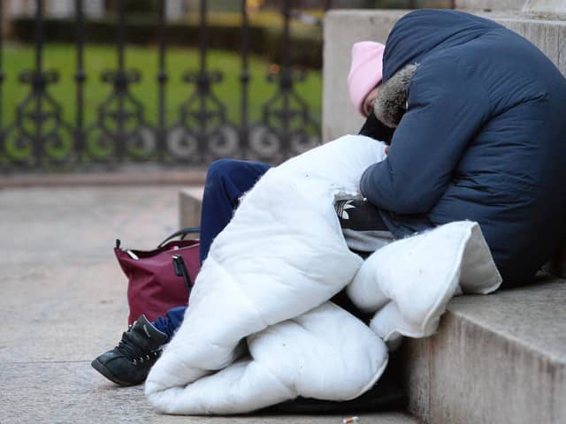 A homeless people sleeping rough. PIC: Nicholas.T.Ansell/PA Wire