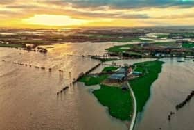 Flooding in East Yorkshire has left crops and wildlife under water.