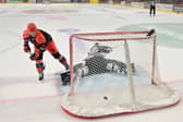 MAGIC MOMENT: Adam Rockwood backhands home to secure a 4-3 win for Sheffield Steelers over Guildford Flames in a shoot-out in the group phase of the Challenge Cup - keeping the hosts well-placed to make the semi-finals. Picture: Dean Woolley/Steelers Media.