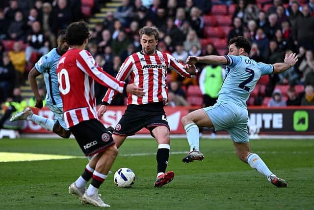 WEAK SHIOT: Patrick Bamford fails to find a Sheffield United equaliser (Image: Mark Sutton/Getty Images)
