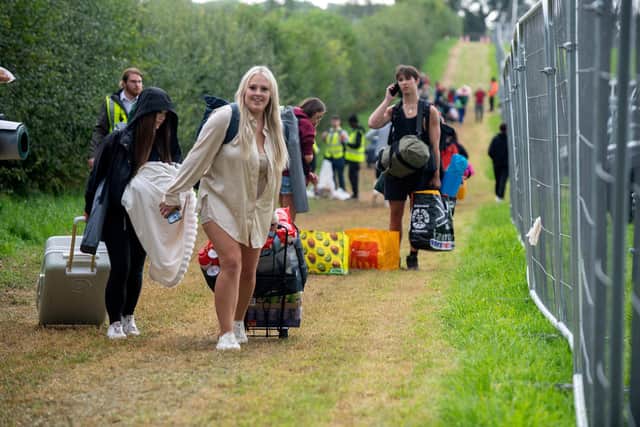 Arrivals for the Leeds Festival. 
24 August 2023.
Picture Bruce Rollinson