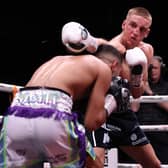 DOWNED BUT NOT OUT: Jack Bateson and Shabaz Masoud exchange blows during their British Title Eliminator and WBA Inter-Continental Title fight  at Sheffield Arena last month George Wood/Getty Images