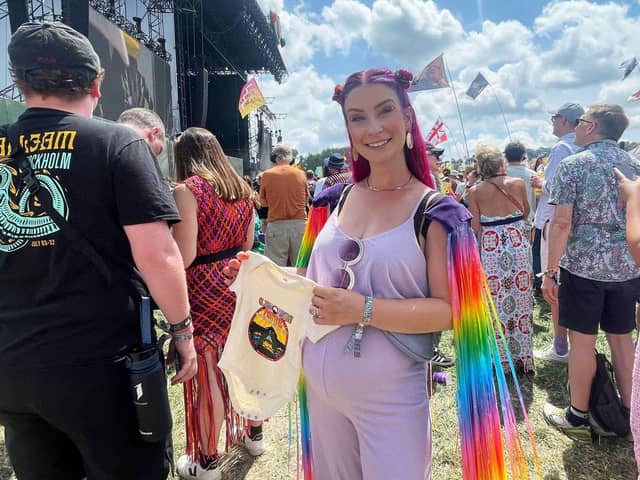 Vanessa Bland attended Glastonbury with husband Simon whilst 31 weeks pregnant