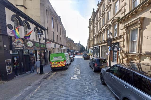 It happened between 2.35pm a 2.45pm on Thursday, May 11 in Princess Street, in Halifax town centre. photo: Google