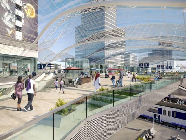 An artist's impression – released in 2017 – of what the redeveloped station could have looked like.