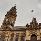 The Israeli flag flew above Sheffield Town Hall