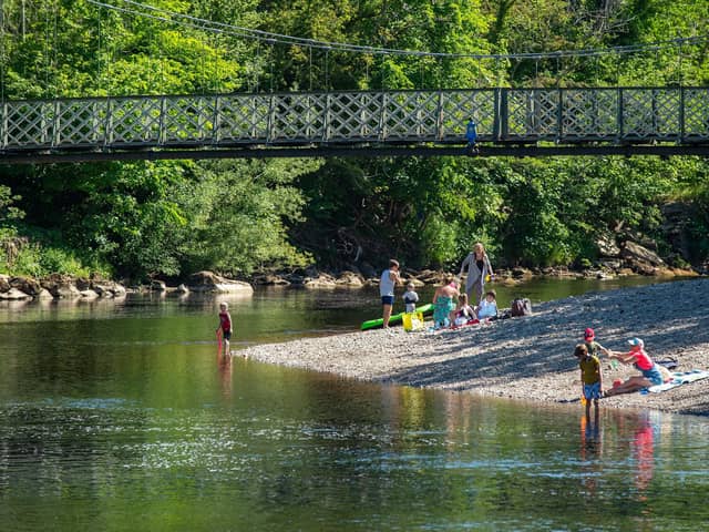 A quieter and more peaceful day by rthe River Wharfe in Ilkley after the weekends crowds.
1 June 2020. Picture Bruce Rollinson
