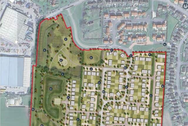 An indicative layout of the proposed housing in Pickering.