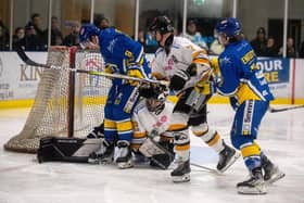 WE MEET AGAIN: Leeds Knights and Hull Seahawks will kick off their NIHL National play-off campaign against each other at Elland Road on Friday. Picture: Bruce Rollinson.