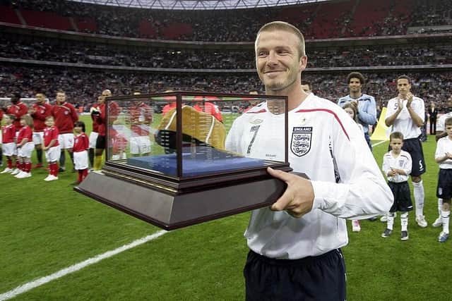 PERSISTENCE: David Beckham's refusal to be pensioned off by England saw him win a 100th international cap