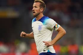 England's Harry Kane with the One Love armband which will now not be worn in Qatar over fear of sporting sanctions. Picture: Nick Potts/PA Wire.
