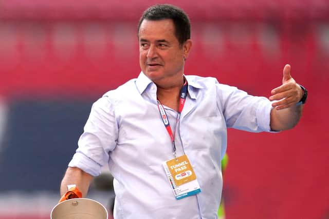 THUMBS UP: Hull City owner/chairman Acun Ilicali with the trophy (Image: John Walton/PA Wire)