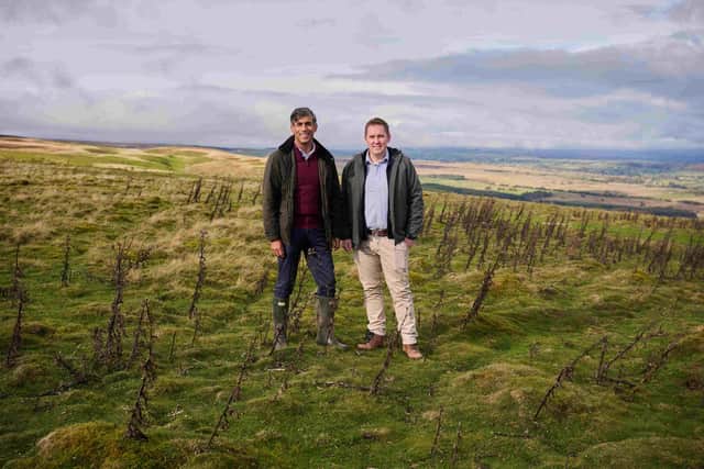 Rishi Sunak and Sam Rushworth on Hope Moor.