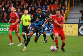 TAKE ONE: Action from Scarborough Athletic's 1-1 FA Cup first-round draw with Forest Green Rovers