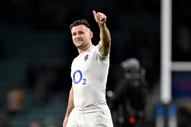 Leeds-born Danny Care of England acknowledges the fans following his 100th Test appearance capped by his team's win over Ireland (Picture: Mike Hewitt/Getty Images)