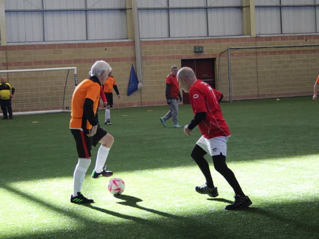 Walking football at Barnsley which has benefitted from EFL SkyBet fund.