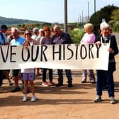 A protest in Marske involving residents concerned about the housing development. Picture/credit: Mike Sidgwick.