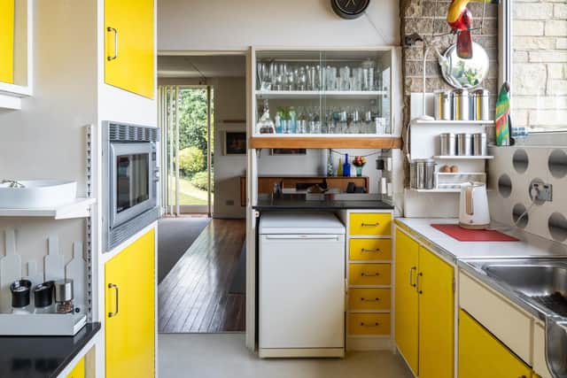 The kitchen with original 1960s cabinets still going strong
