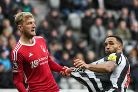 Joe Worrall has fallen down the pecking order at Nottingham Forest and has reportedly attracted interest from Sheffield United. Image: ANDY BUCHANAN/AFP via Getty Images
