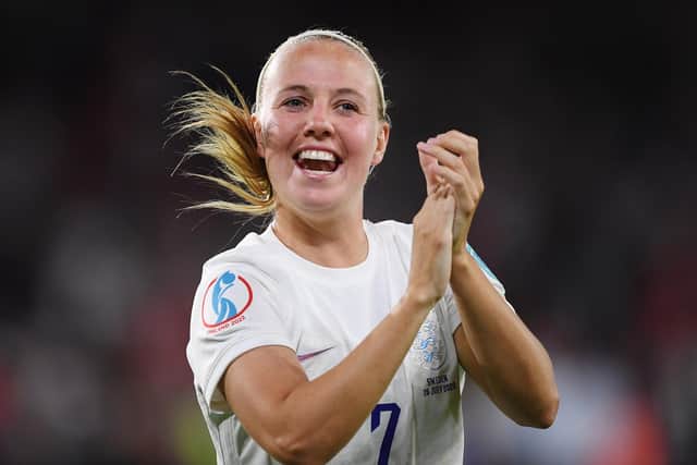 Yorkshire Sports Performer of 2022: Beth Mead of England celebrates their side's win over Sweden in the European Championships semi-final with Sweden at Bramall Lane. (Picture: Harriet Lander/Getty Images)
