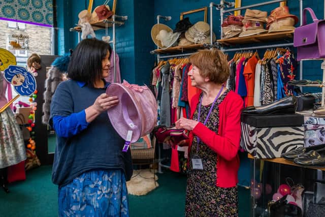 .Saint Michael's Hospice Charity Shop manager Lynn Gough, left, with Sandra Halstead, volunteer. Picture by James Hardisty.