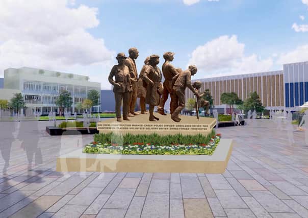 Barnsley’s Covid Memorial - the image is a maquette of the sculpture by Graham Ibbeson and is not the final version, which will be of exceptionally high quality, says Barnsley Council.