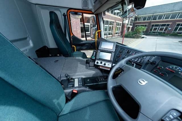 Inside the cab of one of the new gritters added to National Highways’ winter fleet in Yorkshire
