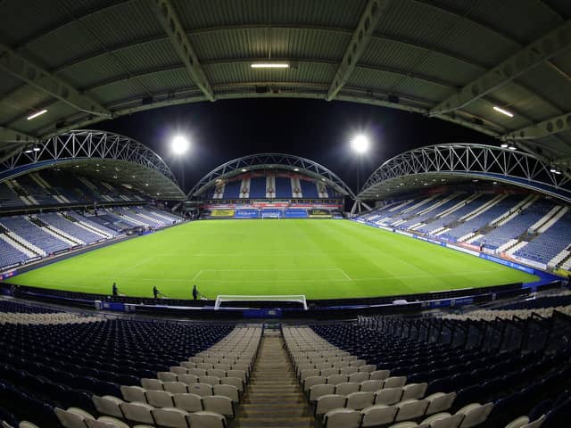 HUDDERSFIELD, ENGLAND - JULY 29: A general view of the John Smith's Stadium after the Sky Bet Championship match between Huddersfield Town and Burnley at John Smith's Stadium on July 29, 2022 in Huddersfield, England. (Photo by Ashley Allen/Getty Images)