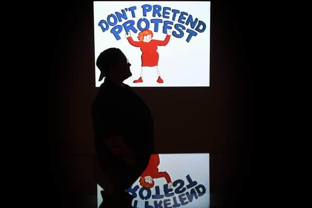 Animated Activism: Women Empowered, a new exhibition at the Treasures of the Brotherton Gallery, University of Leeds celebrates the creativity and resilience of two pioneering women's organisations. Picture: Jonathan Gawthorpe