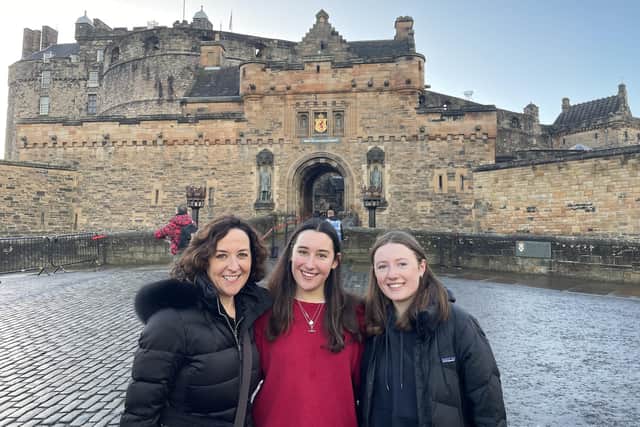 Maria and her family in Edinburgh