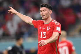 Wales player Kieffer Moore reacts during the FIFA World Cup Qatar 2022 Group B match between USA and Wales at Ahmad Bin Ali Stadium. (Picture: Stu Forster/Getty Images)