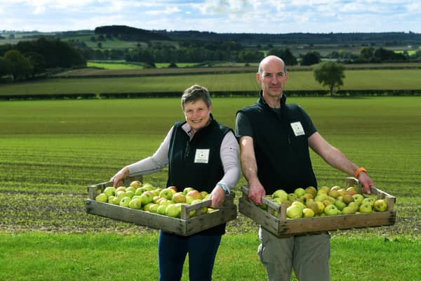 Jon and Jane Birch at Yorkshire Wolds Apple Juice.