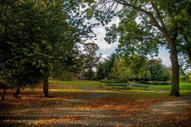 An autumnal scene at Cudworth Park in Barnsley.