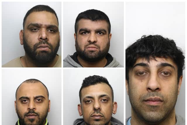From left to right (clockwise): Mohammed Imran Ibrar, Abdul Rehman, Wiqas Mahmud, Mohammed Kammer and Nahman Mohammed. Photo: West Yorkshire Police.