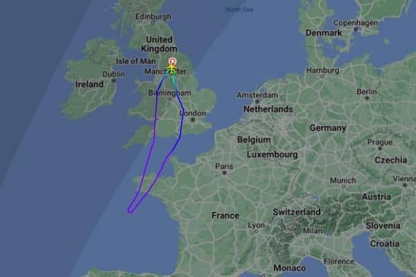 Leeds Bradford Airport: Plane full of holidaymakers on way to Tenerife forced to turn around due to cabin crew injury
ALL CREDIT: FLIGHTRADAR24