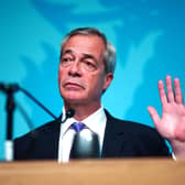 Library image of Reform UK leader Nigel Farage at the Reform UK manifesto launch for the Senedd elections in May. Nigel Farage has taken a stake in a Bitcoin reserve business led by Kwasi Kwarteng, as the Reform UK leader eyes the UK becoming a “global hub” for cryptocurrencies. (Photo by  Ben Birchall/PA Wire)