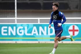 Manchester City and England's Jack Grealish, pictured during a training session at St George's Park. (Picture: Nick Potts/PA Wire. )